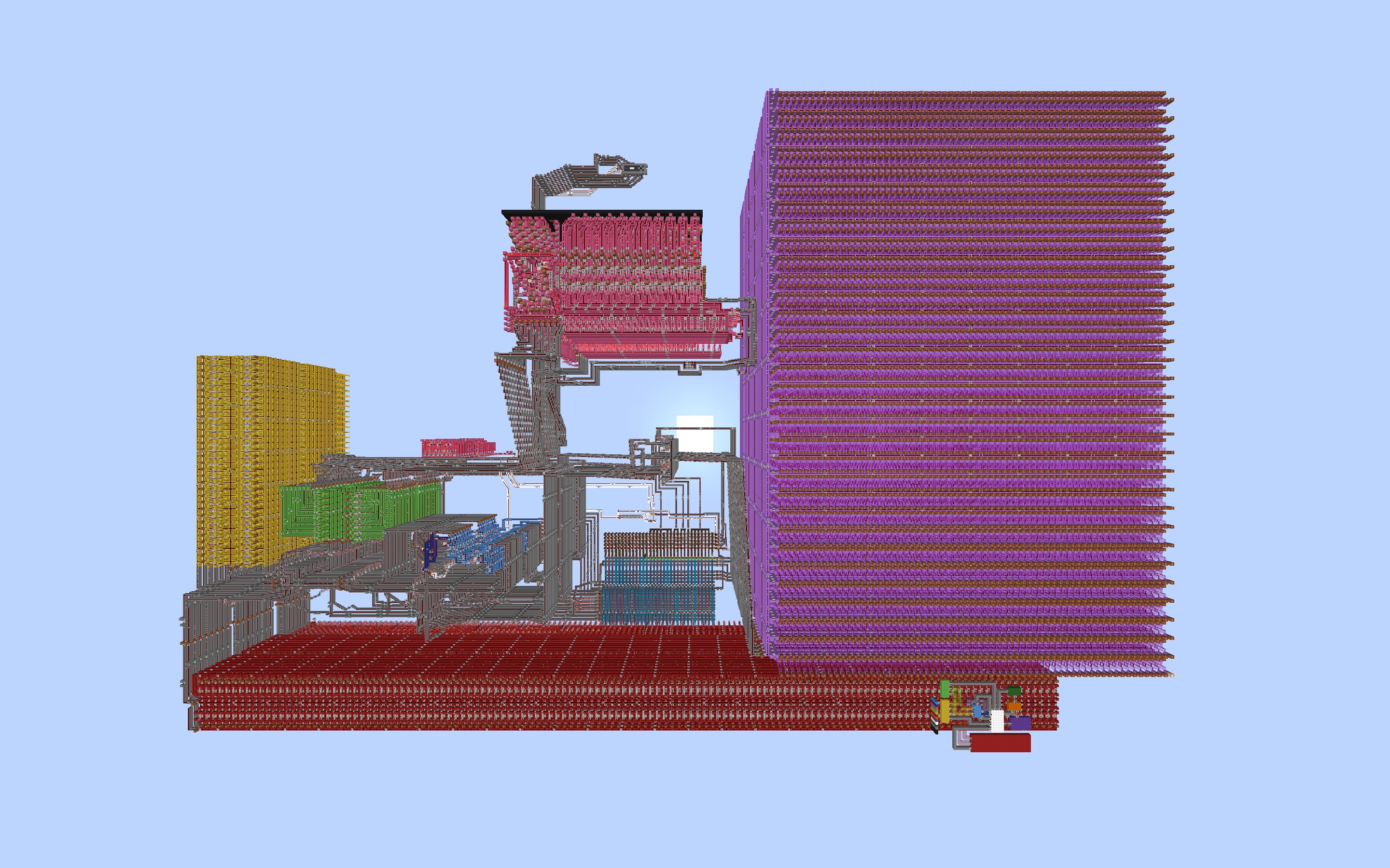 Top-down view of the CPU